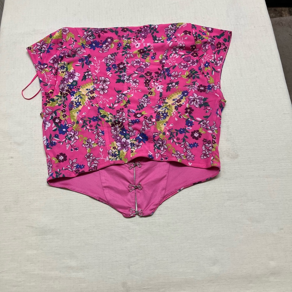 AFRM S pink Myla Corset Crop Top - Picture 8 of 13